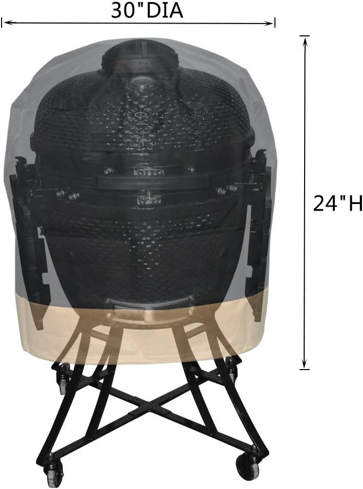 Onlyfire Kamado Grill Cover Fits for Big Green Egg,Kamado Joe Classic and Stand-Alone,Large Grill Dome,Pit Boss K22,Louisiana K22,Coyote the Asado Cooker and other,76cm DIA X 61cm H - Image 3