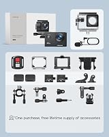 WOLFANG GA100 Action Camera 4K 20MP Waterproof 40M EIS WiFi 170 Wide Angle Mic view 7