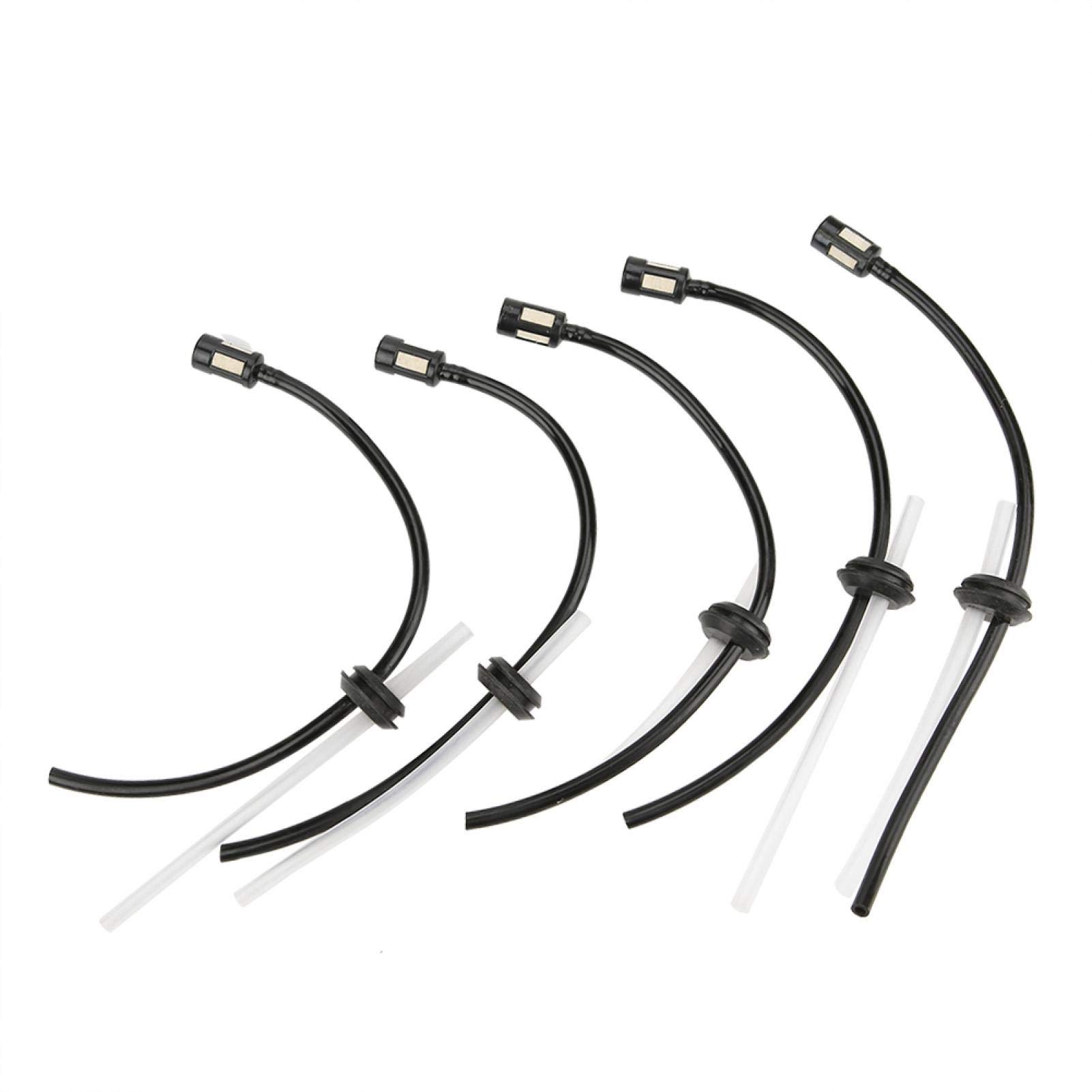 Fuel Hose with Filter Set 5Pcs Universal Petrol Filter Kit Fuel Hose Replacement Parts for Tank Fuel Filter Strimmer Brushcutter