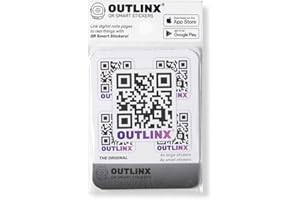 OUTLINX QR Smart Stickers | Stick Digital Notes to Your Things | The Original 1-Pack 8X Stickers