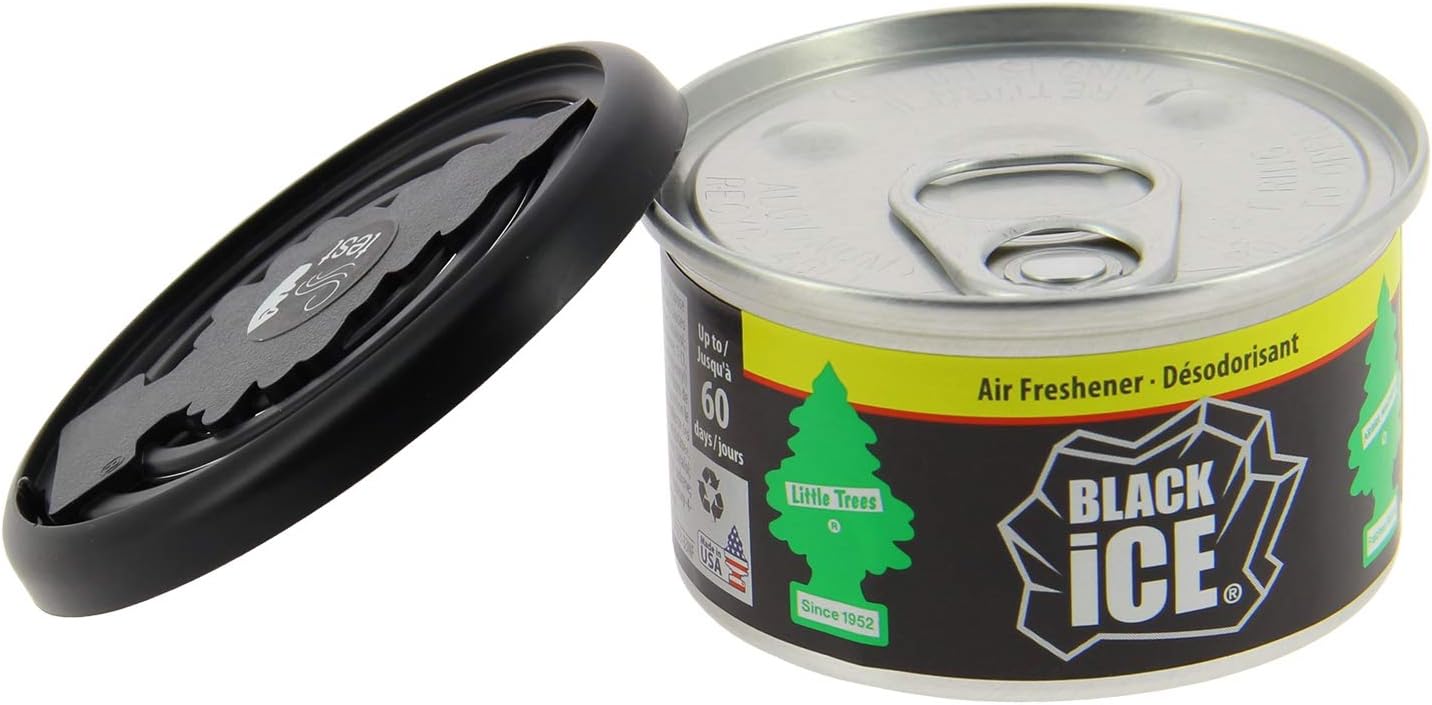 Little Trees Air Freshener Fiber Can LTFC724 Black Ice Fragrance For Car Home Boat Caravan - Single Pack, 40 g (Pack of 1) - Image 4