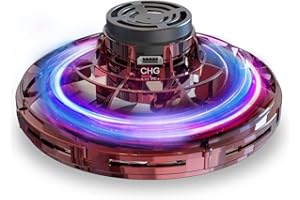 GESUNDHOME Hand Operated Mini Drones, Fidget Flying Spinner with Lights, UFO Drone Flying Toys, Cool Stuff Gadgets Christmas Birthday Gifts for Boys Girls Teens 8 9 10 11+