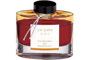 PILOT Iroshizuku Bottled Fountain Pen Ink, Yu-Yaki, Sunset Orange (Orange) 50ml Bottle (69210)