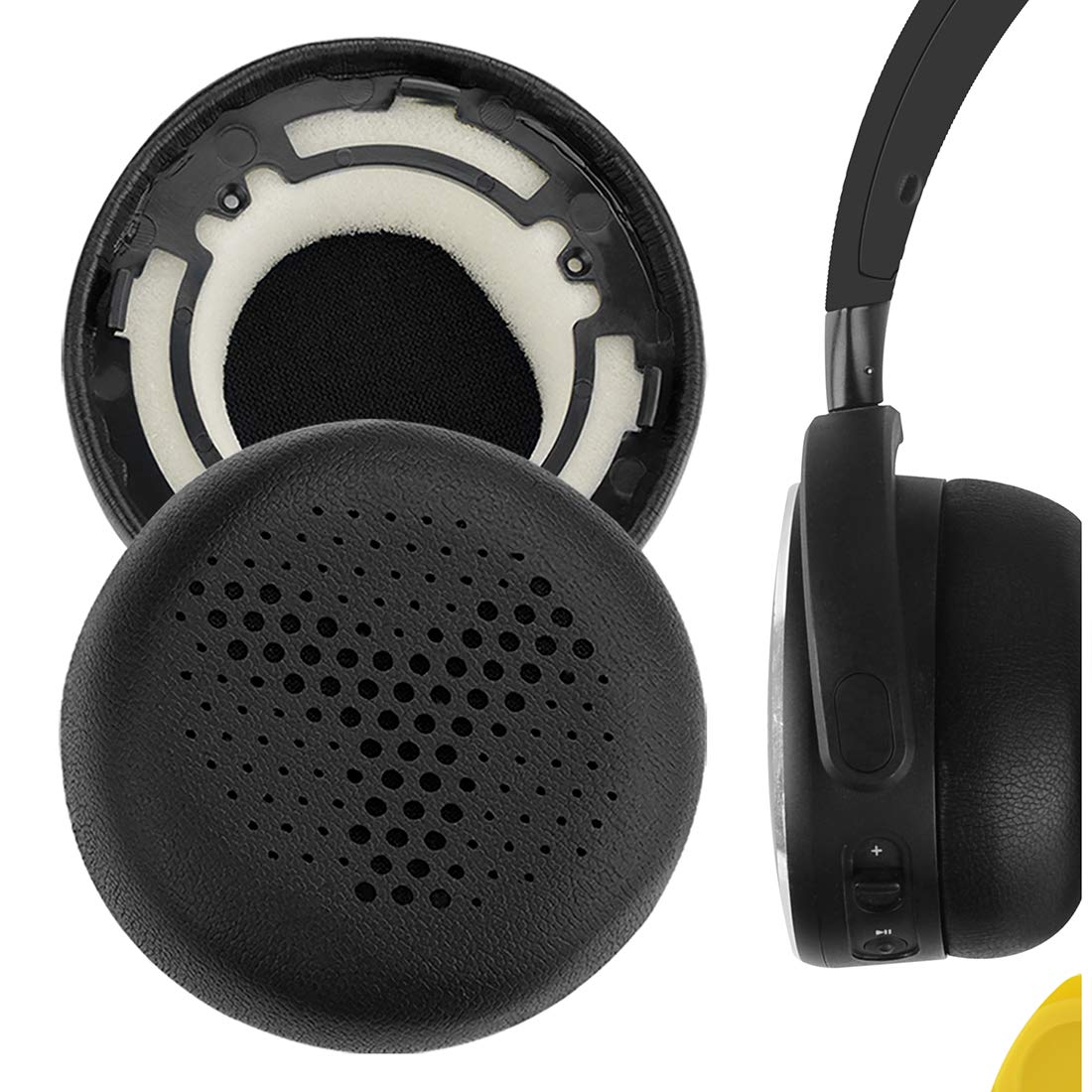 Geekria Replacement Ear Pads for AKG Y500 Headphones Ear Cushions, Repair Parts (Black)