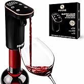 POURÉ Electric Liquor Dispenser with Wine Aerator - Adjustable Alcohol Output 1-999mL - Smart Whiskey Pourer Pump - Long Batt