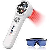 ZJKC Portable Red Light Therapy Back Pain, 16X660nm + 4X980nm + 4X810nm Upgraded Handheld Light Device for Knee, Shoulder,Muscle & Joint Pain Relief, Infrared Light Therapy Machine for Human/Pet