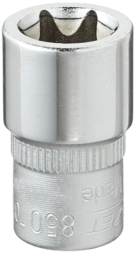 HAZET 850-E12 25 mm E 12 Torx Profile Socket - Chrome-Plated/Polished