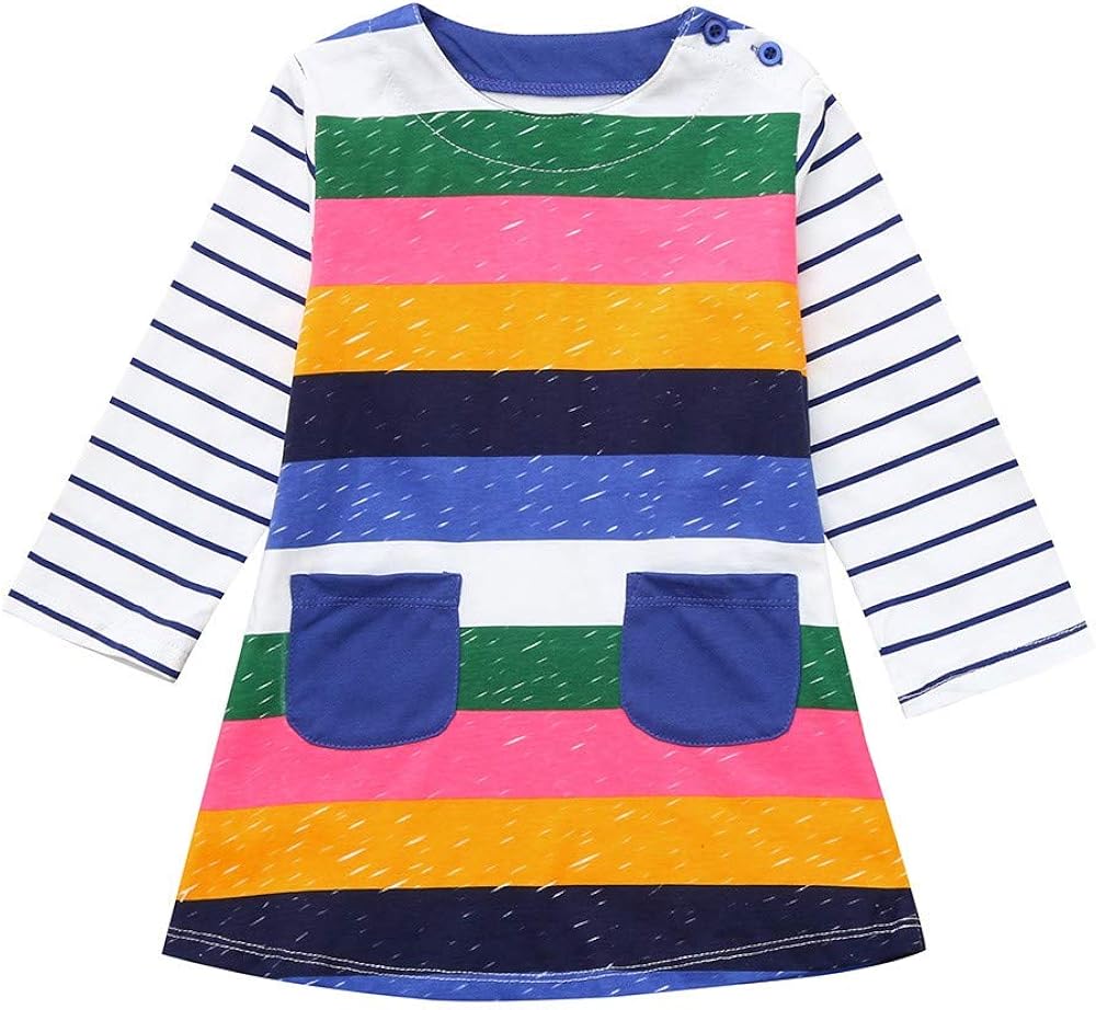 VEZAD Dress for Girl Autumn Kid Print Embroidery Toddler Princess Party Dress