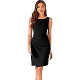Allegra K Sheath Dress for Women Business Casual Sleeveless Boat Neck Retro Work Office Pencil Dresses