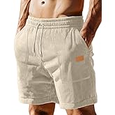 Sailwind Men's Casual Corduroy Shorts Lightweight Elastic Waist Drawstring Summer Beach Shorts