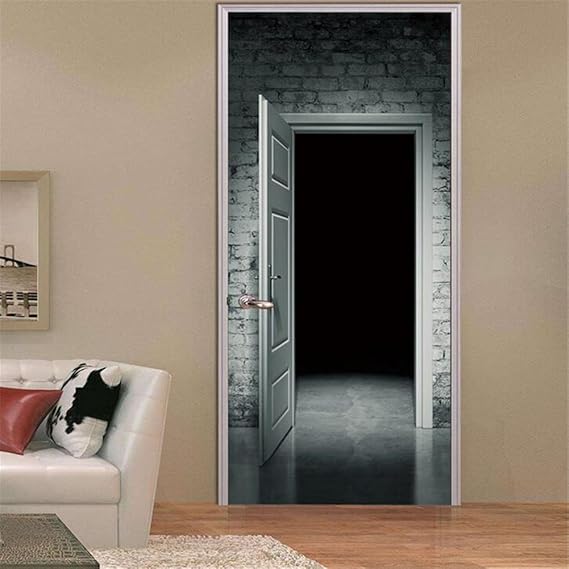 AIKE Pegatinas de Puerta estéreo 3D Pegatinas de Pared Fuera de la