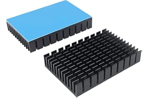 Awxlumv 2PCS Aluminum Heat Sink with Thermal Conductive Adhesive Tape, 2.36x1.57x 0.44 inch/ 60x40x11mm Heatsink Cooler for C