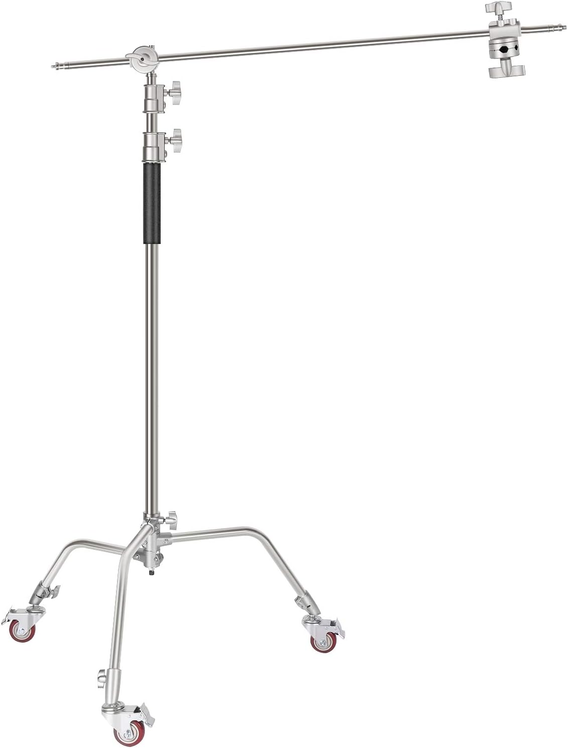 NEEWER Pro 100% Metal C Stand Light Stand with Wheels