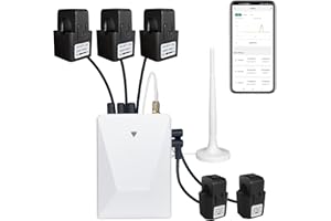 EDGEANT Energy Monitor with 5 Circuit Level Sensors(3 * 200A and 2 * 50 A), Smart Home Power MonitorTrack Electricity in Real Time, WIFi Meter Solar/Net Metering, Home Energy Automation and Control