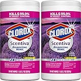 Clorox Scentiva Disinfecting Wipes Value Pack, Bleach Free Cleaning Wipes - Tuscan Lavender & Jasmine, 140 Count