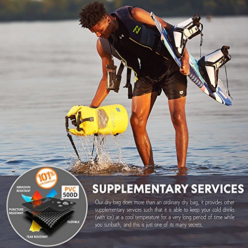Luck route Dry Bag - Waterproof Backpack for Kayaking, Boating and Fishing - Quick-Access Outer Pocket & 500D Tear… - Image 7