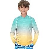 BesserBay Girls Boys Swim Shirt UPF 50+ Lightweight Hooded Rash Guard Shirt 1-14 Years