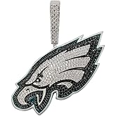 GLD Officially licensed NFL Sports Team Logo Pendant - Gold Plated Iced Out Football Necklace Charm