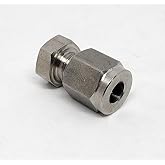 1/4 Inch Stainless Steel Compression Fitting End Cap with Ferrules