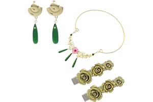 RAINDEWLL Maomao Cosplay Earrings Necklace Hairpin Set Apothecary Diaries Mao Mao Cosplay Hair Accessories Set