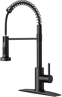 FORIOUS Black Kitchen Faucet Pull Down