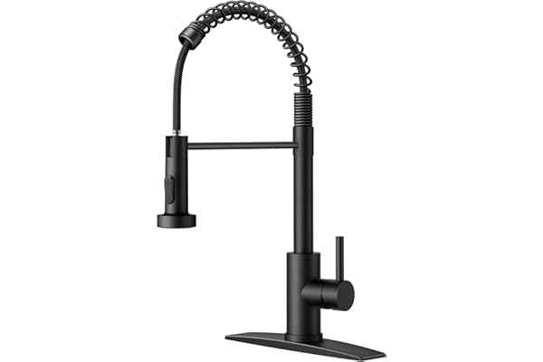 FORIOUS Black Kitchen Faucet Pull Down 1