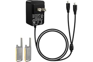 KOKORASA for Motorola PMPN4204AR Charger Y-Cable Charging Adapter with Dual Micro-USB for Motorola Talkabout T200 T400 T460 T470 T500 T600 T800 Two-Way Radios (1)