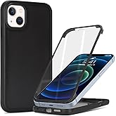 CoozCase for iPhone 13 mini Case with Built-in Screen Protector & Full Body Protective,for Apple iPhone 13 mini Phone Cases for Men Women Girl-Black