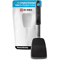 DI ORO Egg Spatula - Silicone Turner Spatula for Cooking - Spatula for Nonstick Cookware Heat-Resistant - High Heat Thin Spat