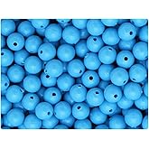 BeadTin Baby Blue Opaque 8mm Round Plastic Craft Beads (300pcs)