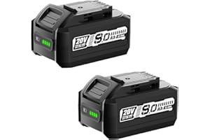 VERVEWAVE 2 Packs 8.0Ah Lithium-ion Battery, Compatible with Dewalt 20V Max Cordless Power Tools & Chargers, Replacement for DCB201, DCB203, DCB206, DCB207 etc. Battery