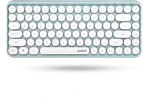 Ajazz 308i Wireless Bluetooth Keyboard, Compact 84 Keys, Tablet Keyboard, Portable Mini Keyboard, Compatible with iOS/Android/Windows (Green)