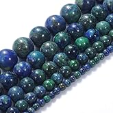 Natural Stone Beads 6mm Phoenix Lapis Lazuli Gemstone Round Loose Beads Crystal Energy Stone Healing Power for Jewelry Making DIY,1 Strand 15"