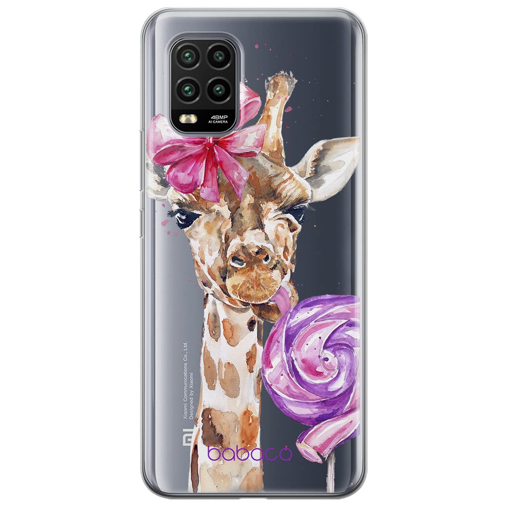 Babaco ERT GROUP mobile phone case for Xiaomi MI 10 LITE original and officially Licensed pattern Giraffe 001 optimally adapted to the shape of the mobile phone, partially transparent