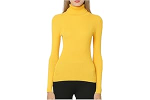 Long Sleeve Turtleneck Undershirt for Women Casual Solid Fitted Sweater Fall Winter Soft Warm Trendy Base Layer Tops