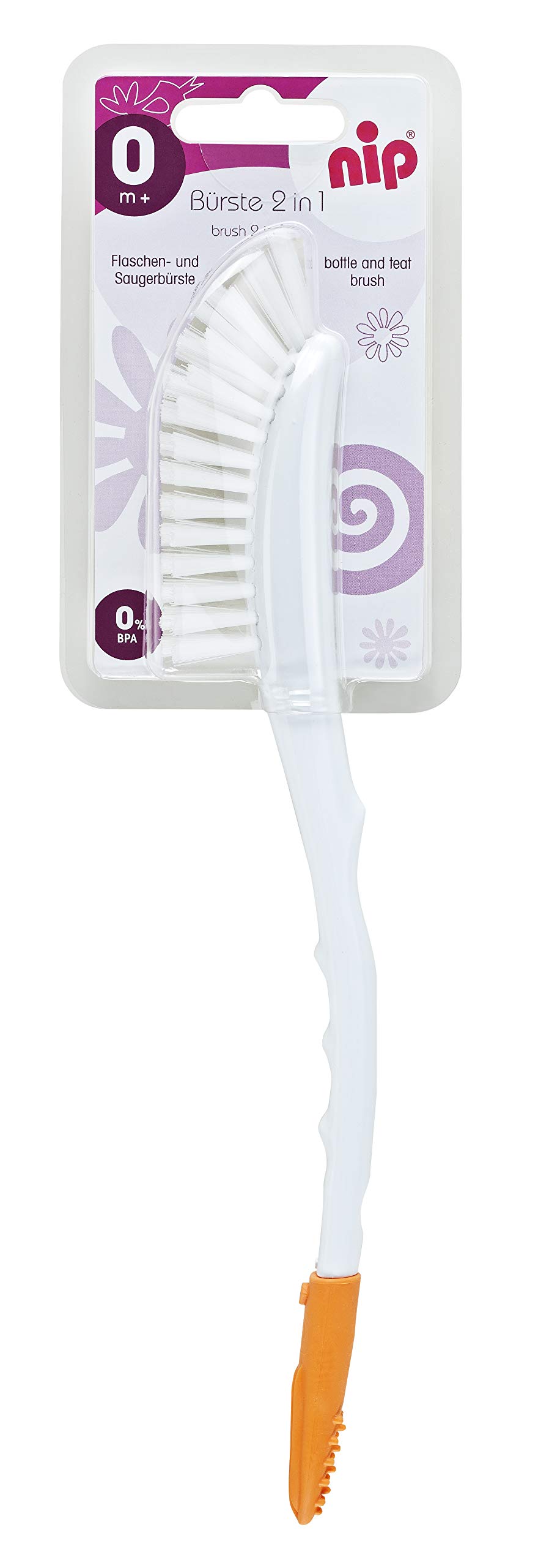 Nip Bottle & Teat Brush 2 in 1