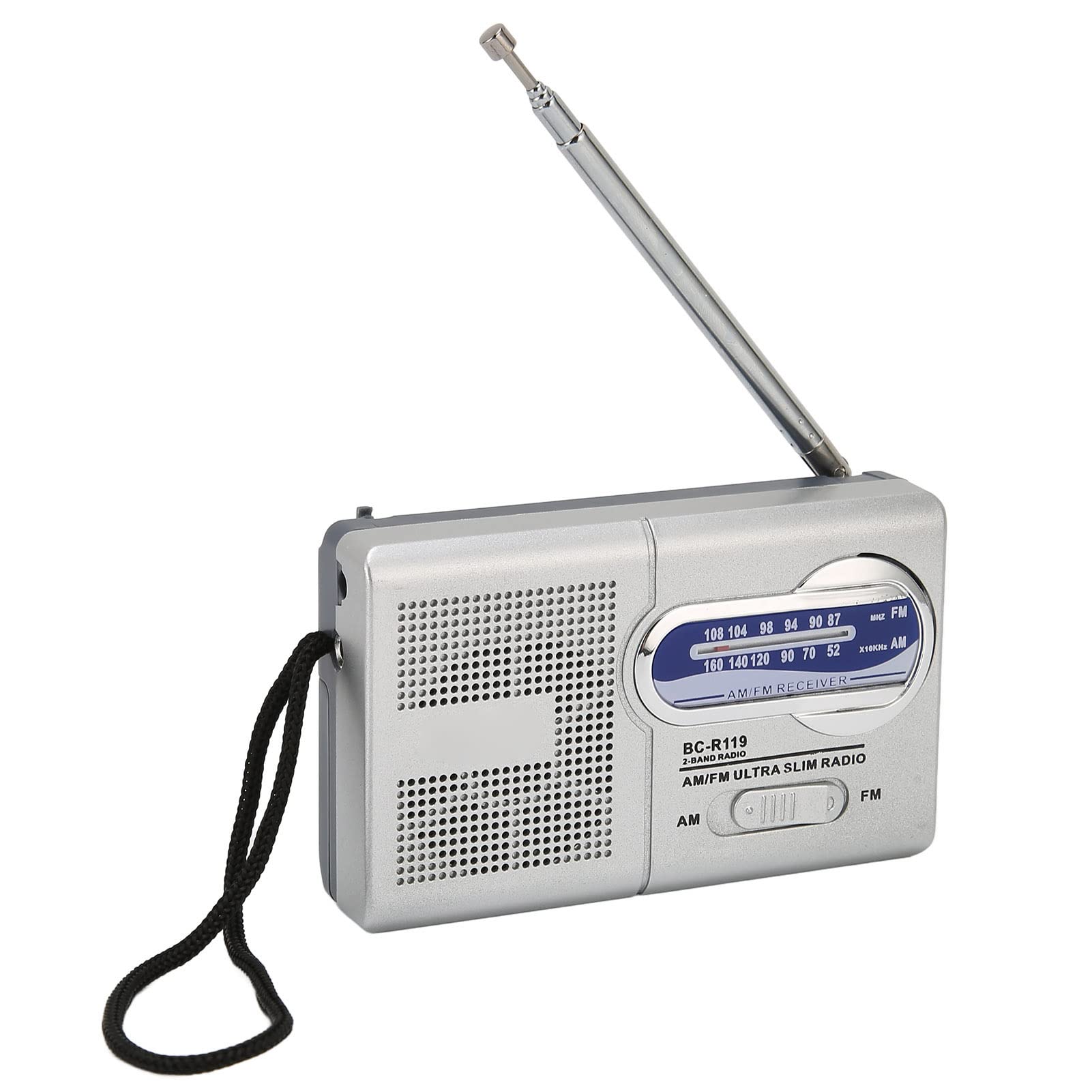 Dpofirs Personal AM FM Pocket Radio Portable, Mini Digital Tuning Radio with Headphone Jack, AM FM Portable Radio Built in Speaker for Walk/Jogging/Gym/Camping