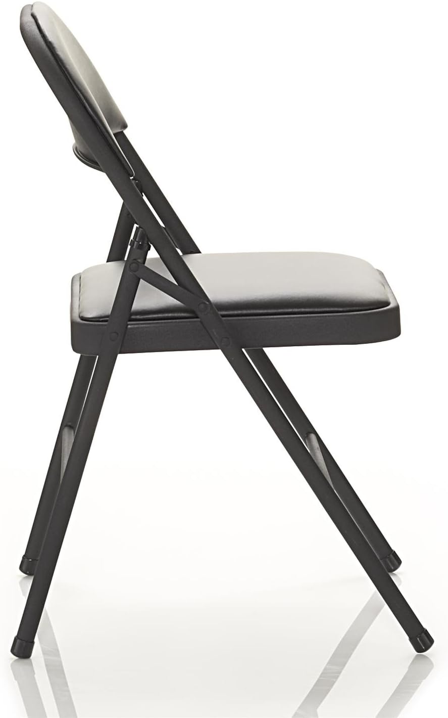 Cosco Vinyl Folding Chair Black (4-pack): Furniture & Decor
