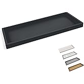 Spacewiser Countertop and Vanity Tray - 11.7" Silicone Bathroom Tray Countertop, Dish Soap Trays for Kitchen Counter, Organizer Accessories Caddy, Toilet Laundry Shower Oil Makeup Mat, Black