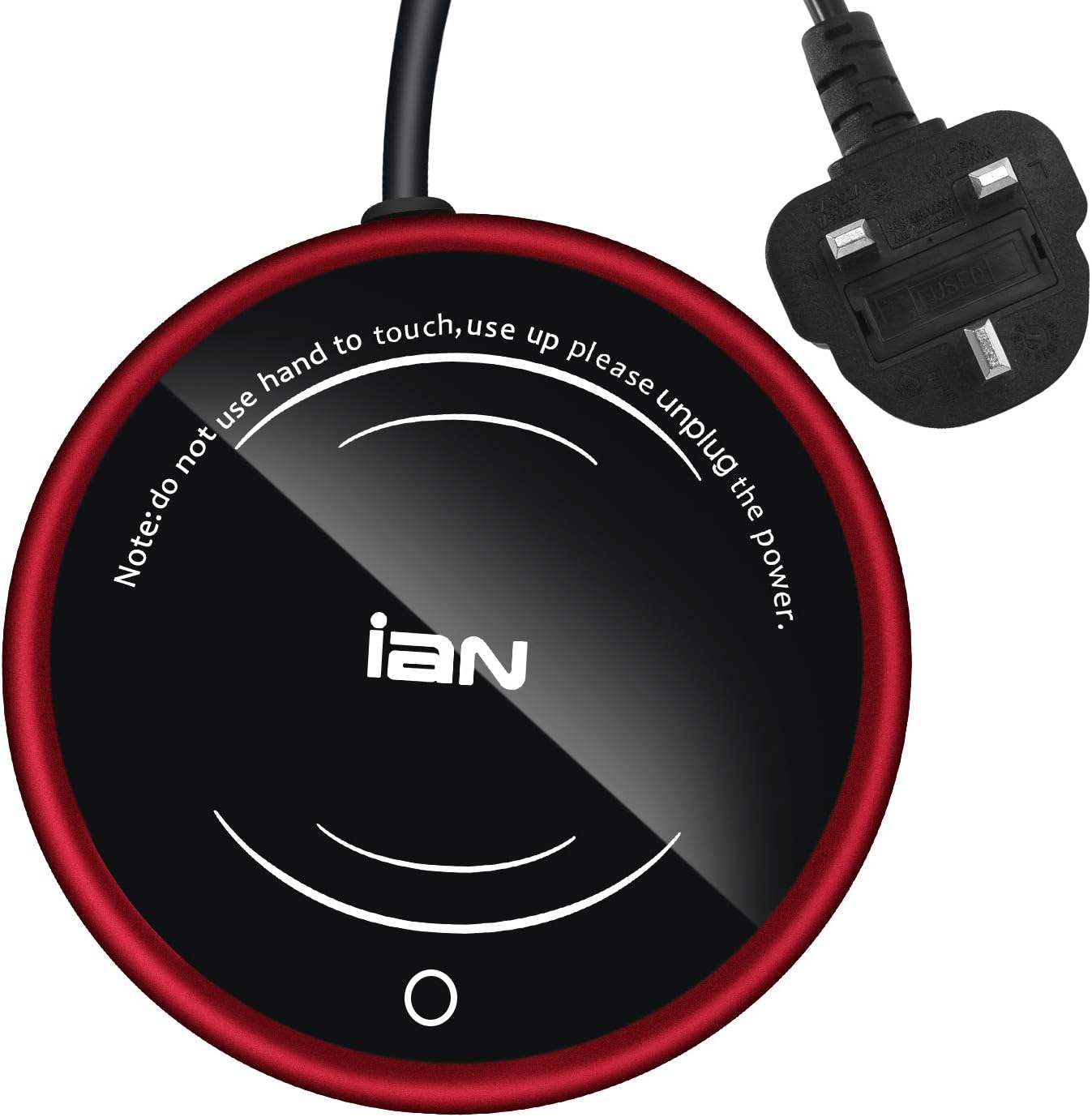 IAN ®Electric Heat Insulation Plate Coffee Warmer Heater Tea Mug Warmer Beverage Warmer 220V Plug IAN-200 (Red)