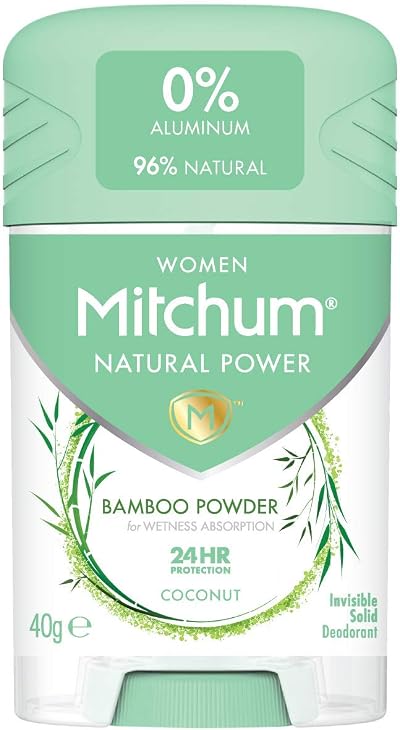Mitchum Women Natural Deodorant Stick Coconut Aluminium Free Vegan 40g