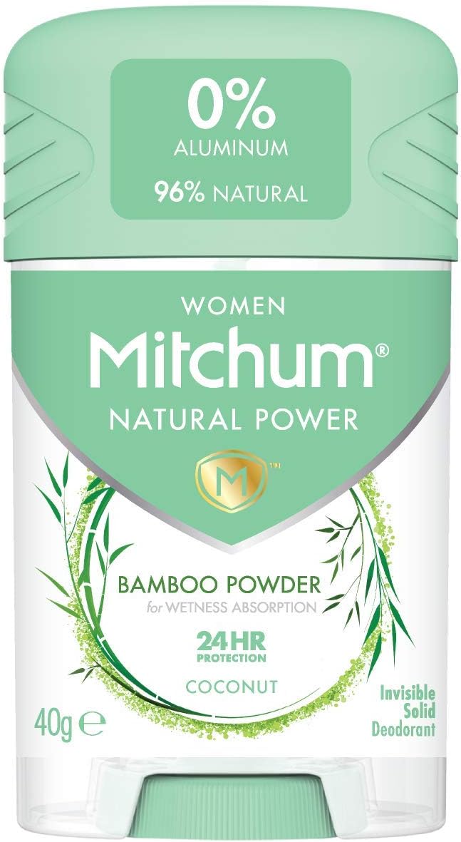 Mitchum Women Natural Deodorant Stick Coconut Aluminium Free Vegan 40g