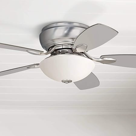 44 Casa Habitat Modern Hugger Ceiling Fan With Light Led Brushed