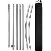 8FT Feather Flag Pole Kit, Stainless Steel, Fits 6FT Flags, Pole Only | Fits 6FT Feather Flags, Sturdy Support, Easy Assembly, Portable Storage, Stable Outdoor Display