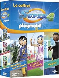 Le Coffret Super 4 (Inspiré Par Playmobil) : Attention Aux Dragons + Le Tournoi De Magie + Origines