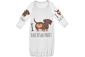 Vftphvr Newborn Baby Gown, Sleeper Infant Sleepsuit Long Sleeves Pajamas Cotton Nightdress Outfits, Soft Nursery Sleep Dress 