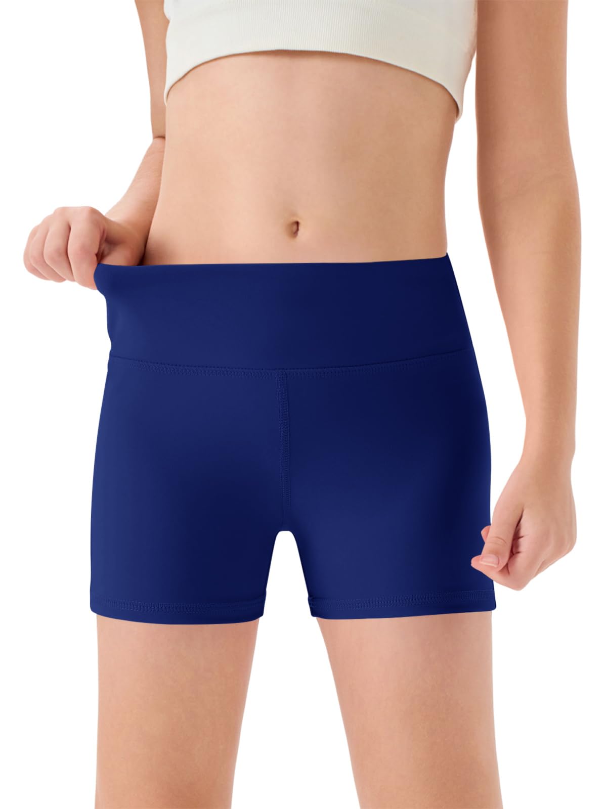 Haloumoning Girls Athletic Shorts Kids High Waisted
