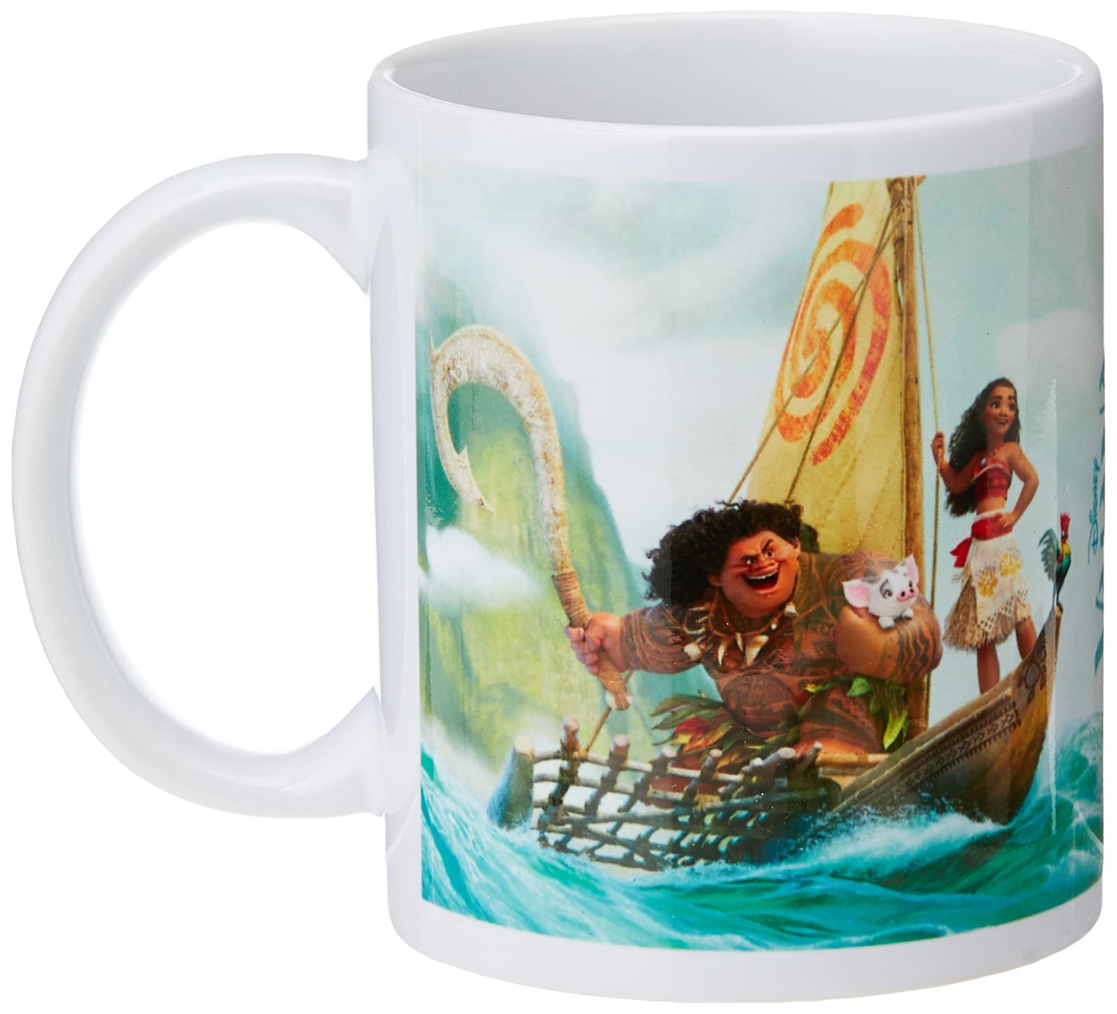 Pyramid International "Vaiana (Boat) Official Boxed Ceramic Coffee/Tea Mug, Multi-Colour, 11 oz/315 ml