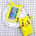 Pikachu Case With Neck Strap For iPhone 6 / iPhone 6s Regular Small Size 4.7 Back Covers Soft Silicone Material 3D Cartoon Design Ultra Thick Drop Resistant Cute Protective Yellow Color