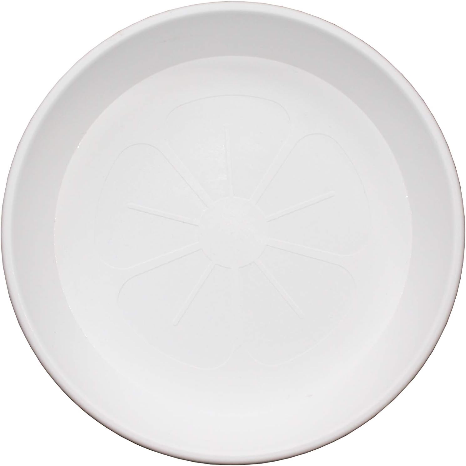 Home Garden Ornaments Plant Pot Saucers, Strong Drip Tray, Round Plastic Tray, Set of 10 (White, Diameter: 12.5cm) - Image 4